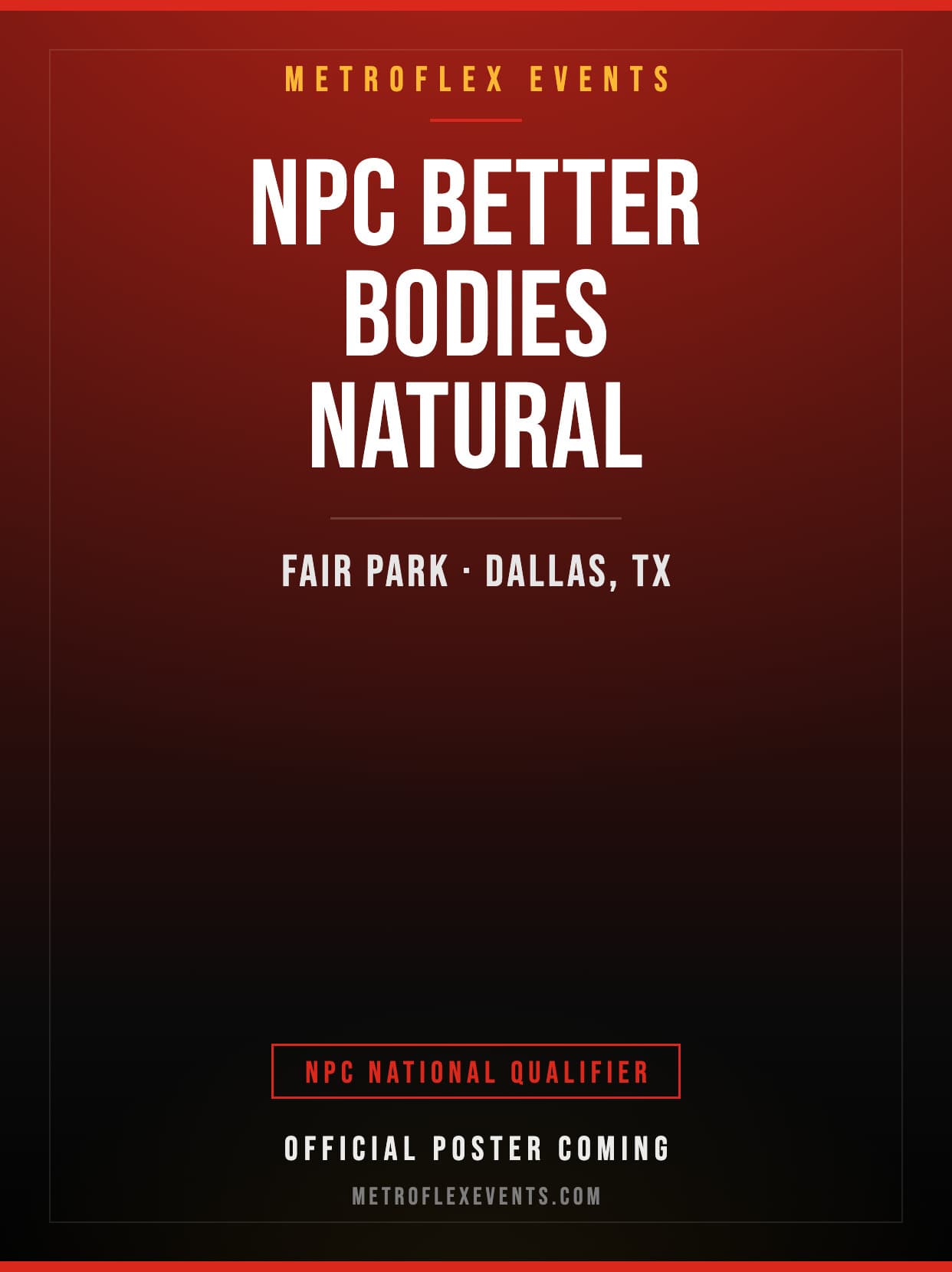 Better Bodies Natural 2027 Event Poster