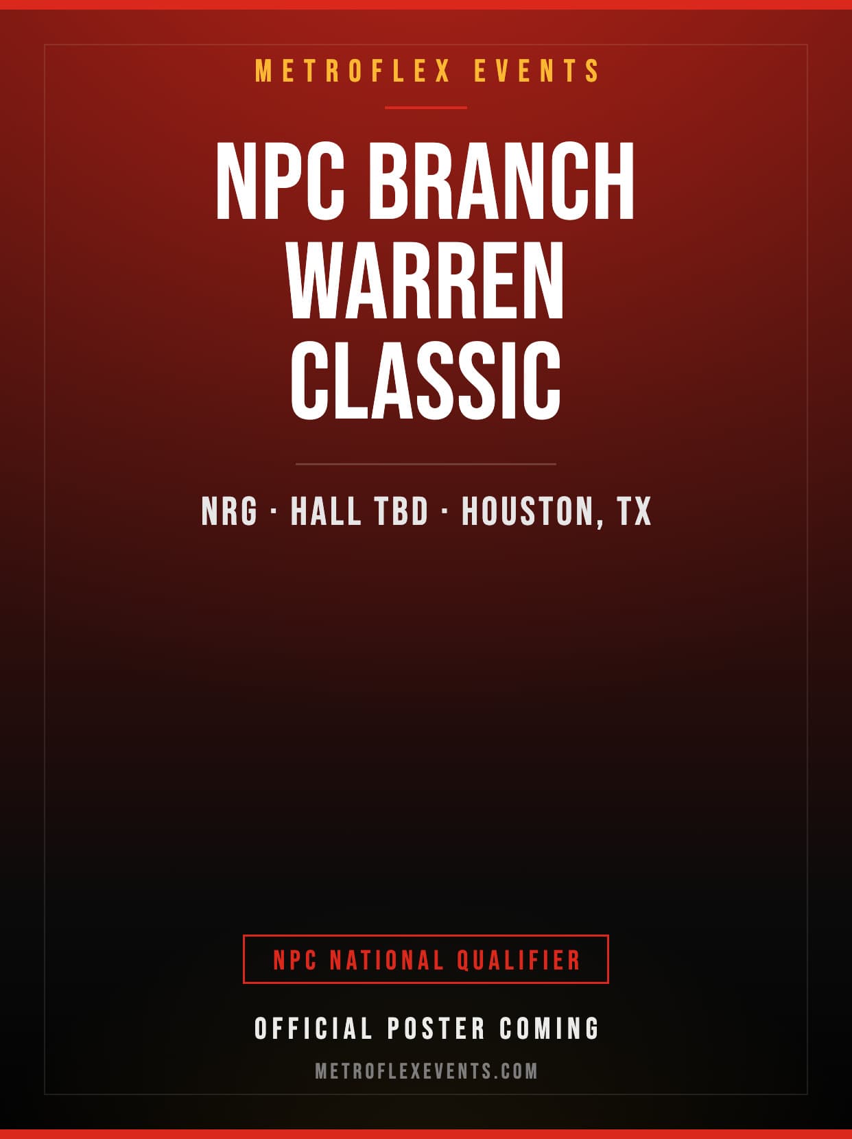 Branch Warren Classic 2027 Event Poster